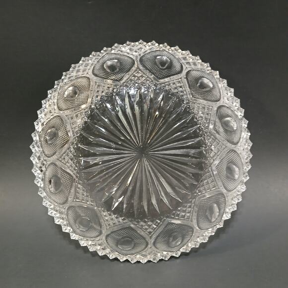 Westmoreland Glass Buckle with English Hobnail 7" Vtg Shallow Bowl *A Few Chips* - Picture 5 of 11